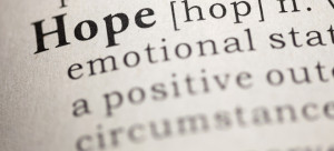 Dictionary definition of the word hope.